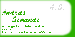 andras simandi business card