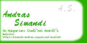 andras simandi business card